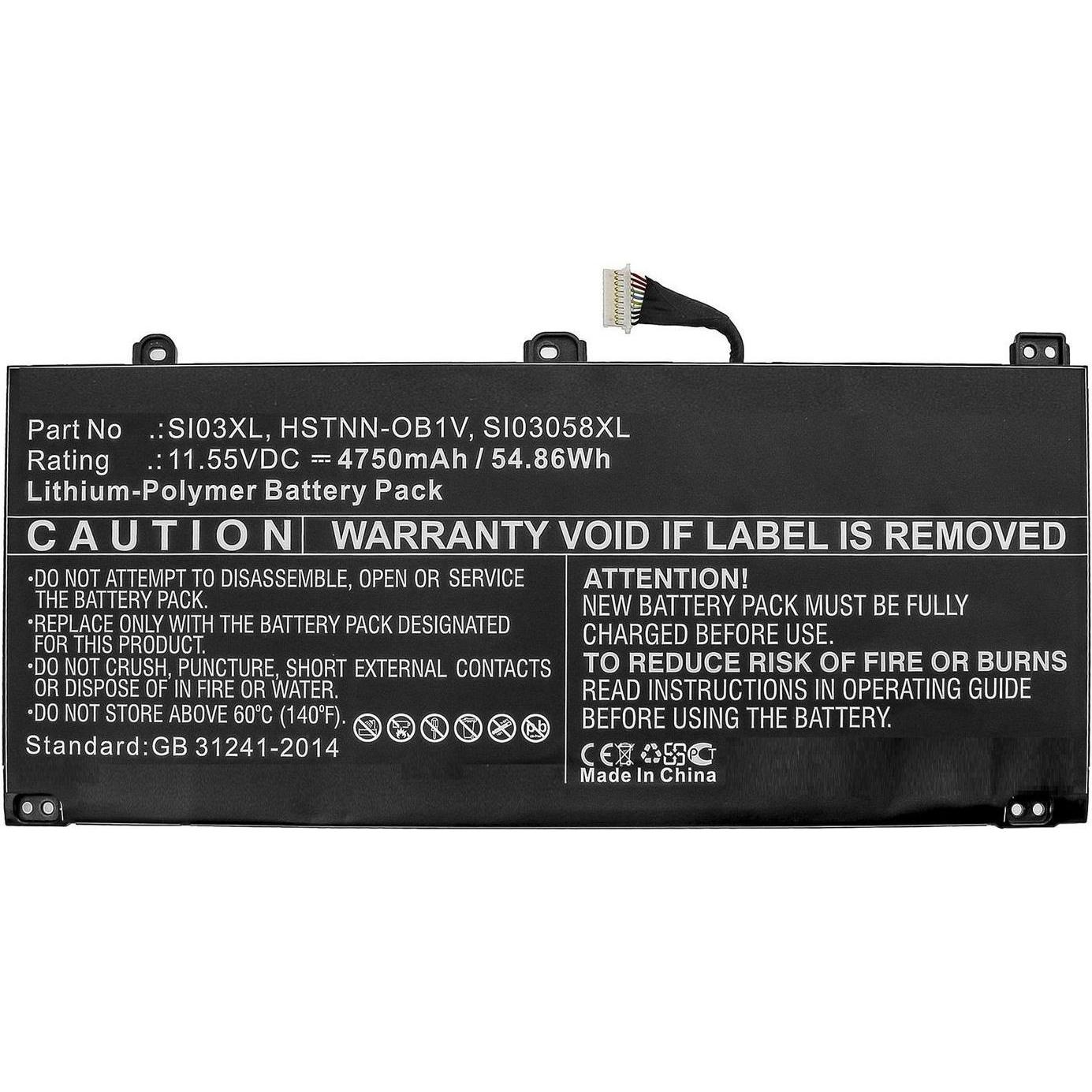 CoreParts Laptop Battery for HP (4750 mAh), Notebook Akku, Schwarz