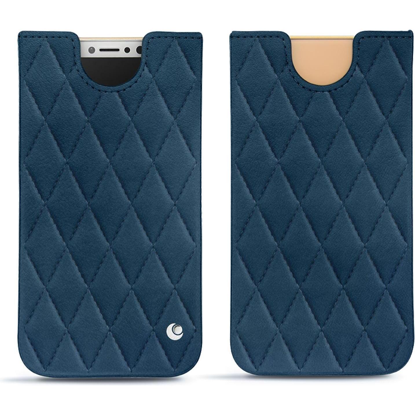 Noreve Lederschutzhülle (Apple iPhone XS), Smartphone Hülle, Blau