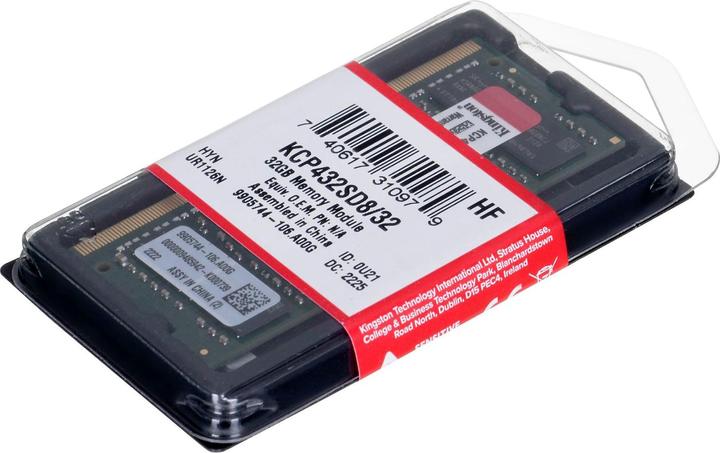 Produktbild Kingston KCP432SD8/32 (1 x 32GB, 3200 MHz, DDR4-RAM, SO-DIMM)