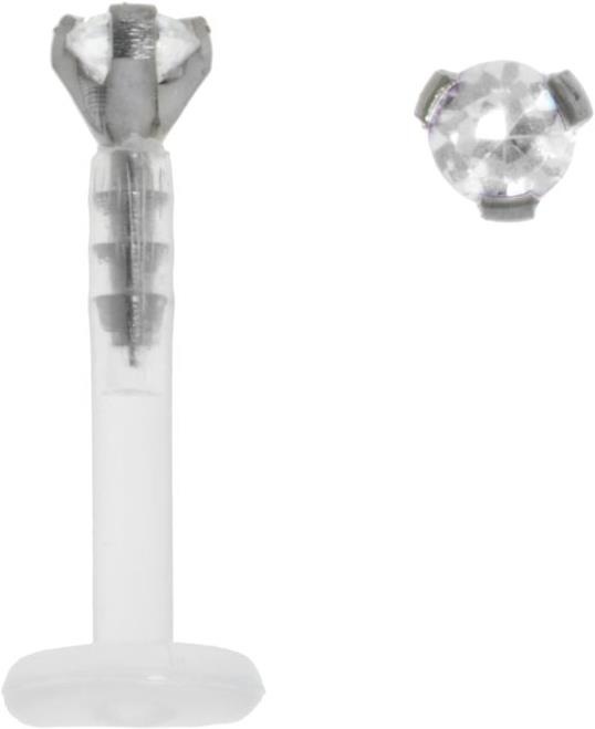 Produktbild Bijouteria Piercing für Lippe/Tragus (Bioplast, Titan, Kristall)