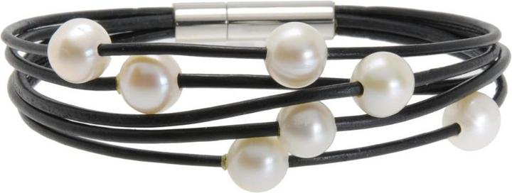 Actual product image Bijouteria Bracelet (20 cm, Freshwater pearl, Leather)