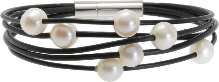 Produktbild Bijouteria Armband (18 cm, Süsswasserperle, Leder)