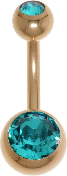 Produktbild Bijouteria Bauchpiercing (Edelstahl, PVD Beschichtung, Kristall)
