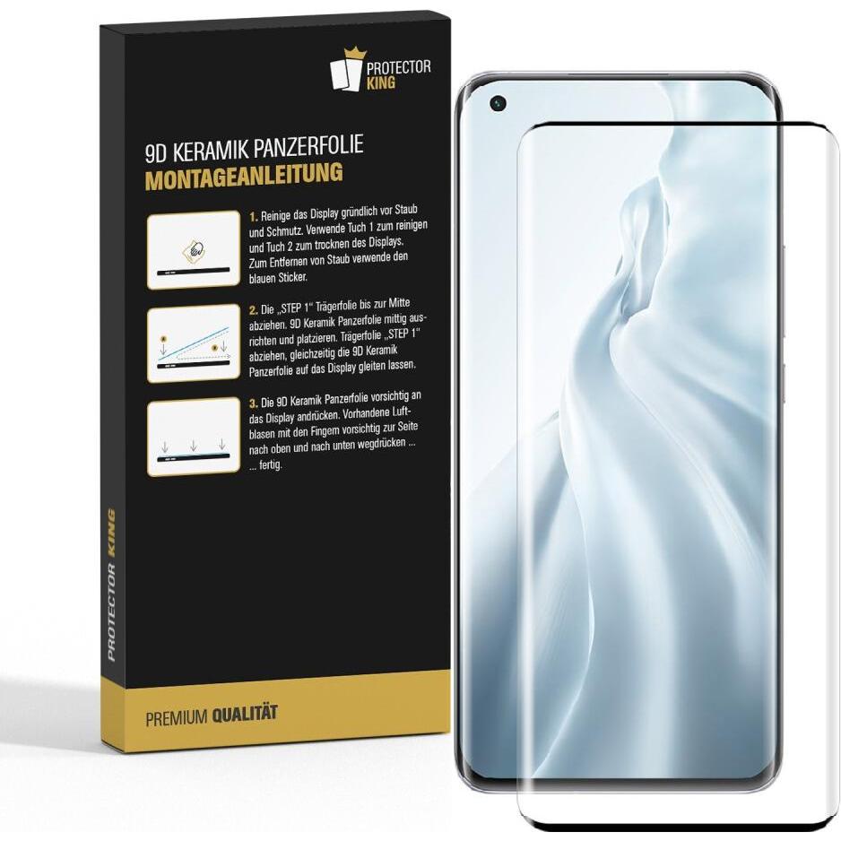 Thumbnail - Protectorking 2x Ceramic-Glass Full Cover HD Klar (2 Stück, Xiaomi Mi 11i), Smartphone Schutzfolie, Transparent