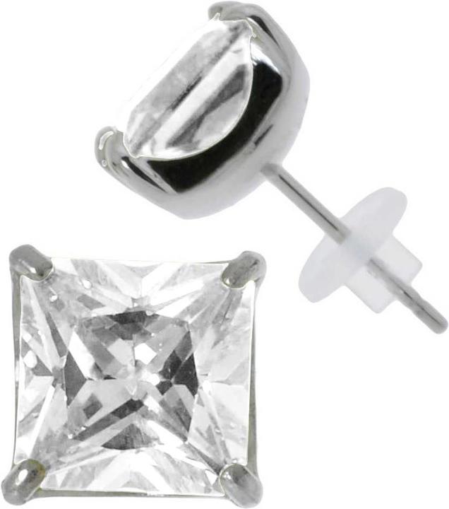 Image du produit Bijouteria Clous d'oreille (Acier inoxydable, Zircone, PVC)