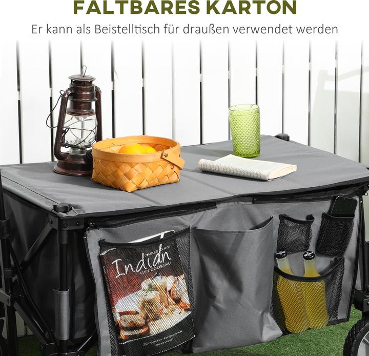 Produktbild Outsunny Bollerwagen mit Seitentaschen