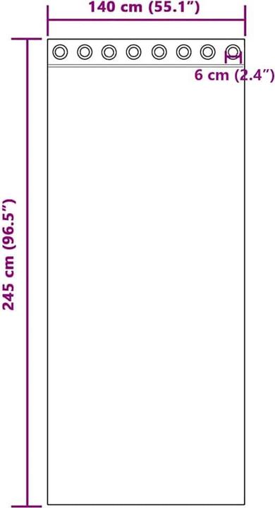 Actual product image vidaXL Voile Vorhang (140 x 140 cm)