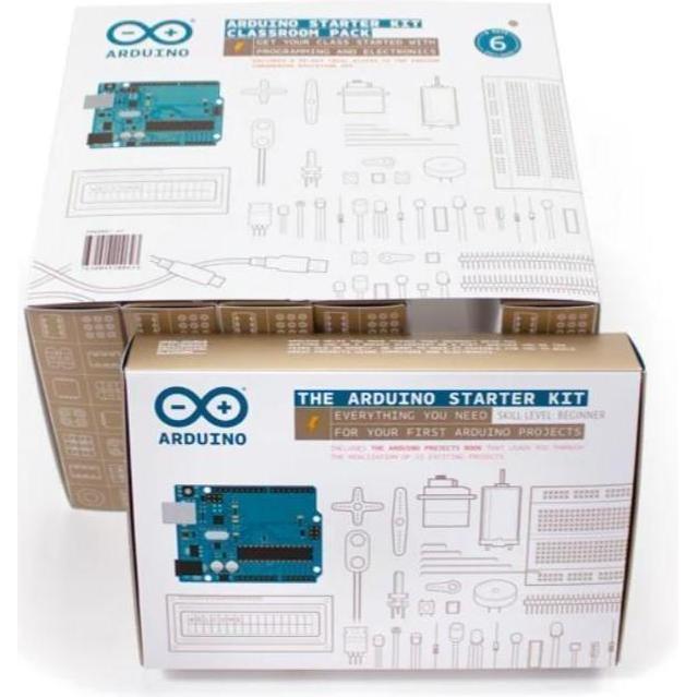 Arduino K040007-6P - Starter Kit Pacchetto classe TEDESCO, Scheda + Kit di sviluppo