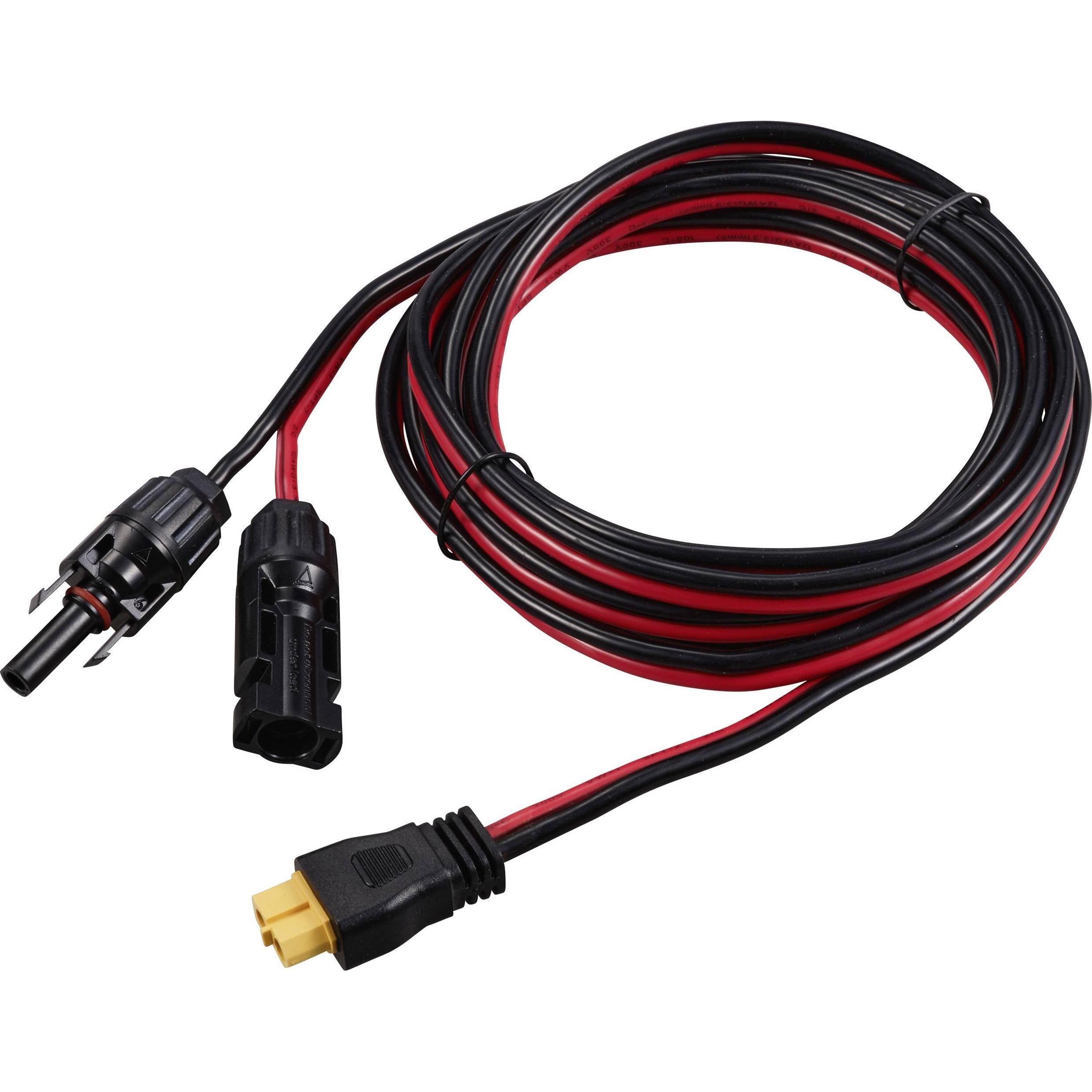 Tru Components, Accessori per energia solare, Solarstecker auf XT60 Buchsenstecker Kabelänge 3 M TC-12195652 Schwarz, Rot TRU (Spina solare)