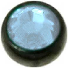 Produktbild Bijouteria 1.2mm Piercing-Kugel (Kristall, Edelstahl, PVD Beschichtung)