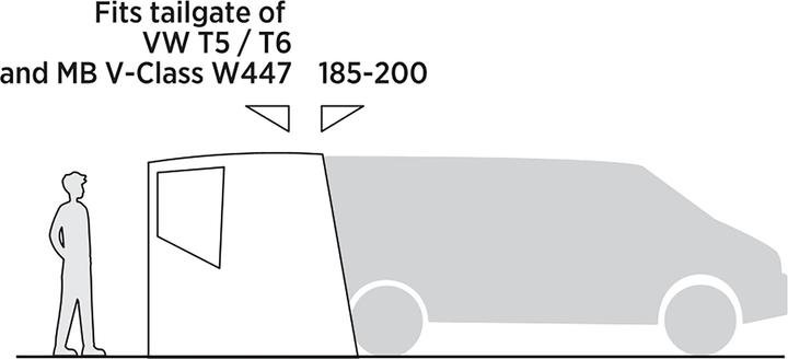Image du produit Easy Camp Heckzelt Krossbu (grau, Modell 2025) (Auvent, 3.20 kg)