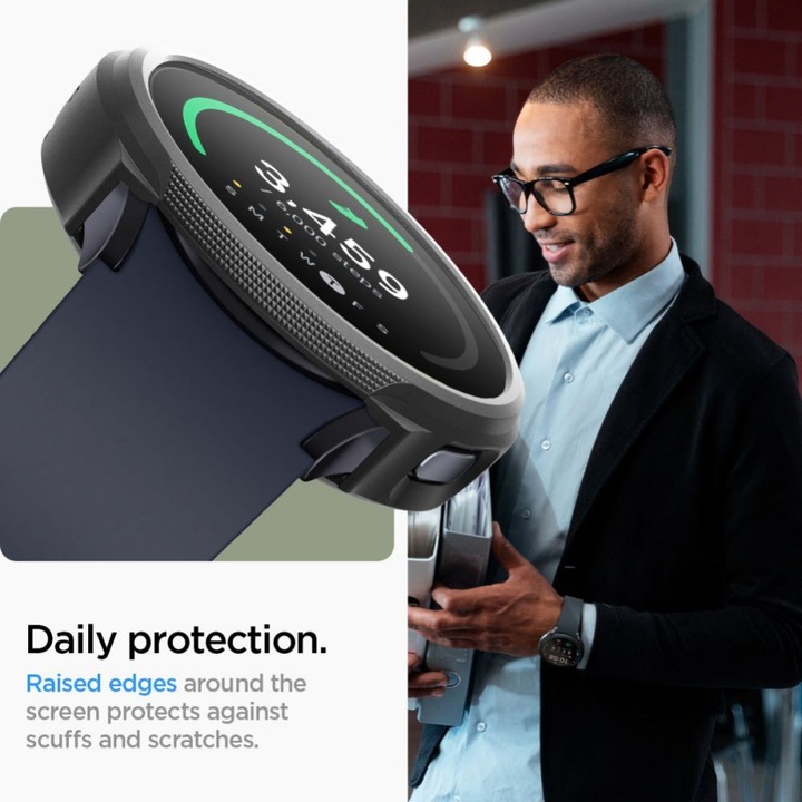 Actual product image Spigen Liquid Air Samsung Galaxy Watch 7 44 mm czarny/matte black ACS07900