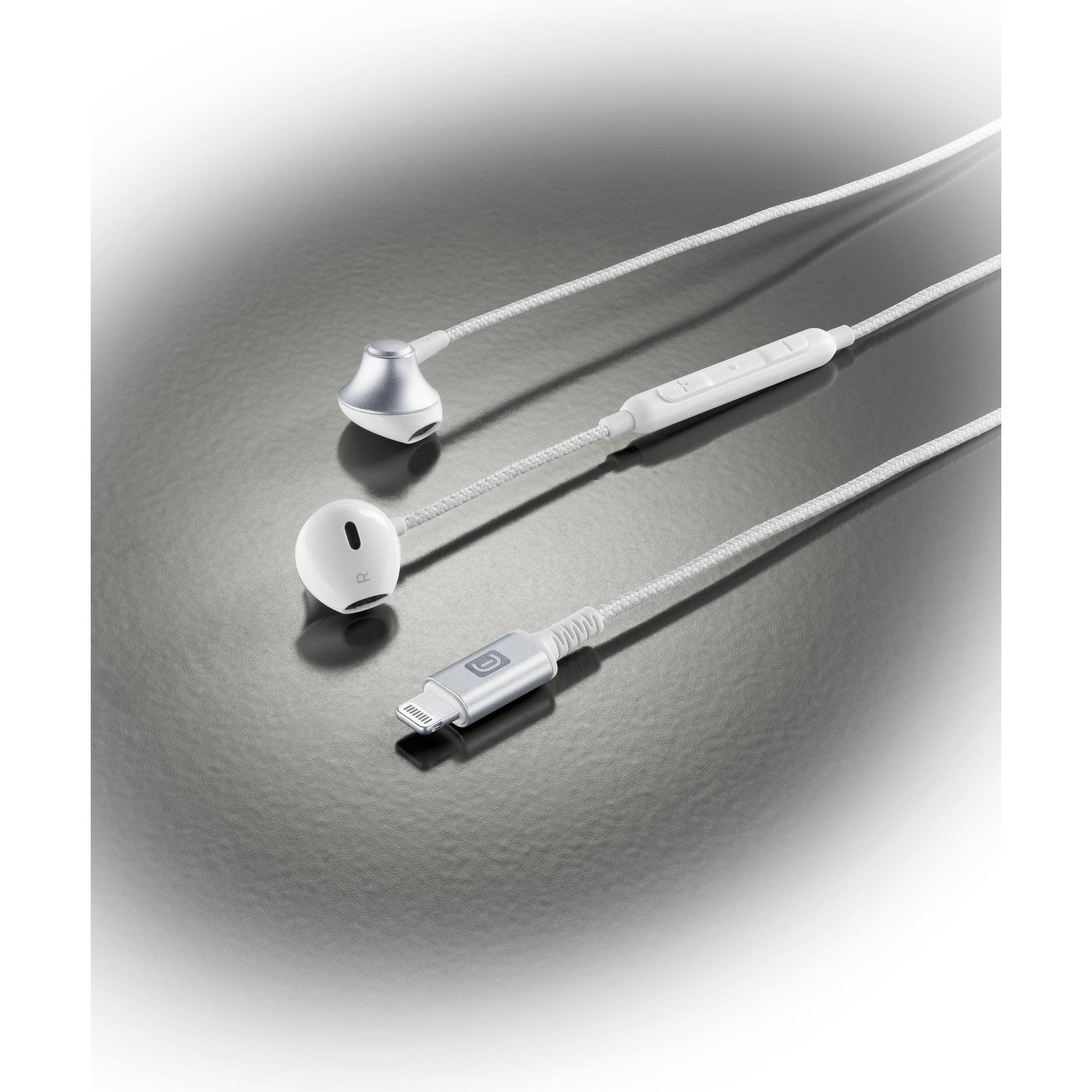 Thumbnail - Cellularline Earphones Stunt für Apple iPhone White (Kabelgebunden), Kopfhörer, Weiss
