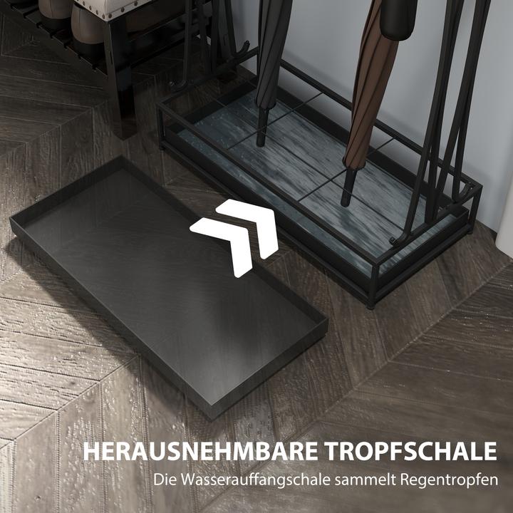Produktbild Homcom Schirmhalter Stahl Schwarz