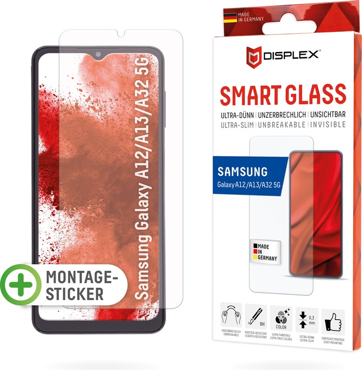 Actual product image Displex Smart Glass, Displayschutzfolie (1 Piece, Umidigi A13 Pro, Samsung Galaxy A32 5G, Samsung Galaxy A12)