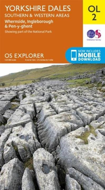 Actual product image Map Yorkshire Dales - Southern & Western Area: Whernside, Ingleborough & Pen-y-ghent