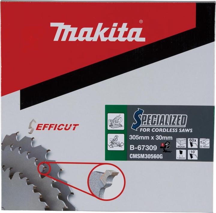 Actual product image Makita EFFICUT saw blade 305x30mmx60teeth