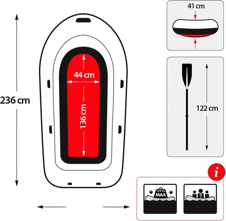 Image du produit Intex Seahawk 2 Boat Set (236 cm, 2 Personnes)