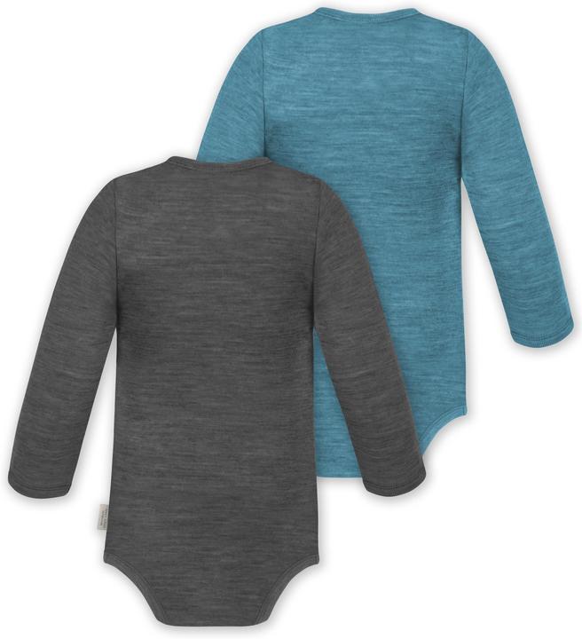 Produktbild Normani 2er Pack Baby Merino Body Langarm „Auckland" - 9373 (98)