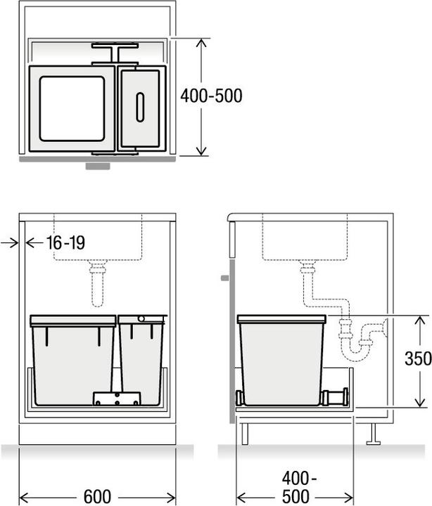 Actual product image Müllex X-LINE X60 M7 refuse container (35 l)