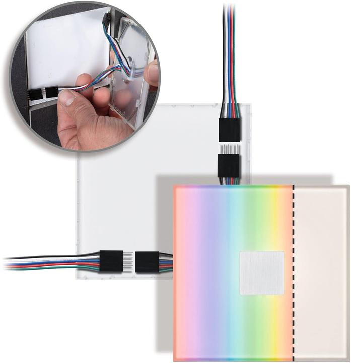 Actual product image Paulmann Luminaire LumiTiles Basic Set Square 2x0,72W (RGBW, 1 cm, Indoor)