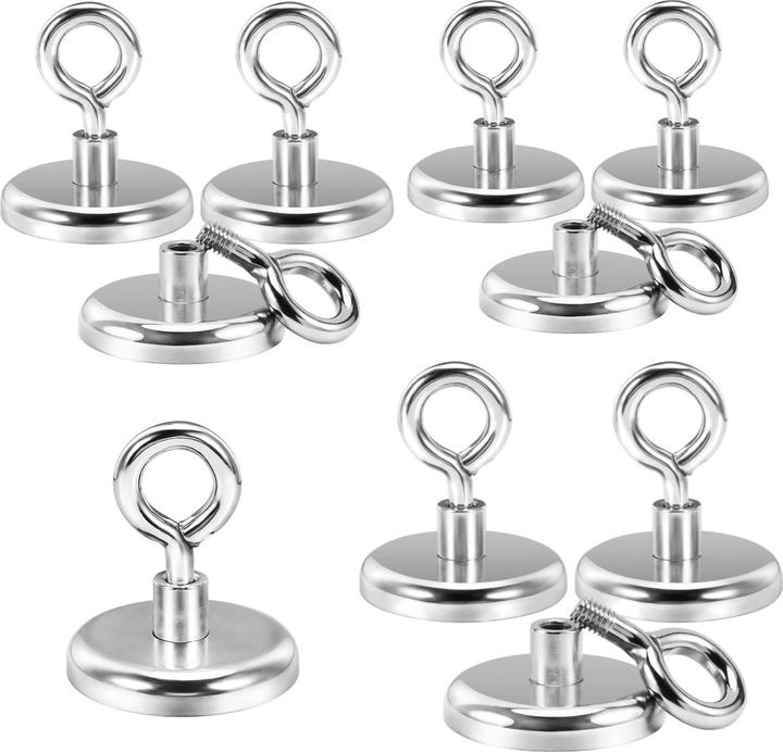 Produktbild Swissdetector Ösenmagnete - Extra stark - Ø 42 MM - Stärke 72.5 kg (X 10) (10x)