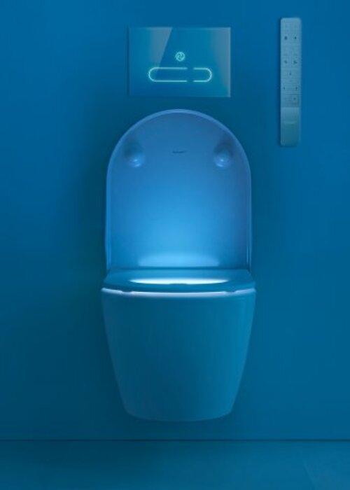 Produktbild Duravit Dusch-WC STARCK f PLUS COMPACT SensoWash WC-Sitz, 387x575mm weiss