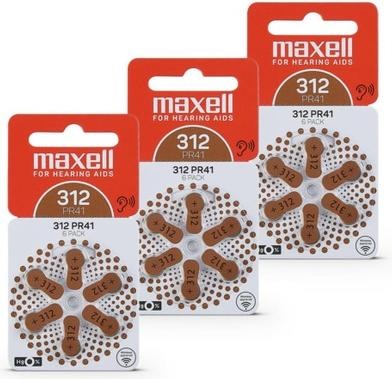 Produktbild Maxell Hörgerätebatterie PR41-312 (6 Stk., A312)