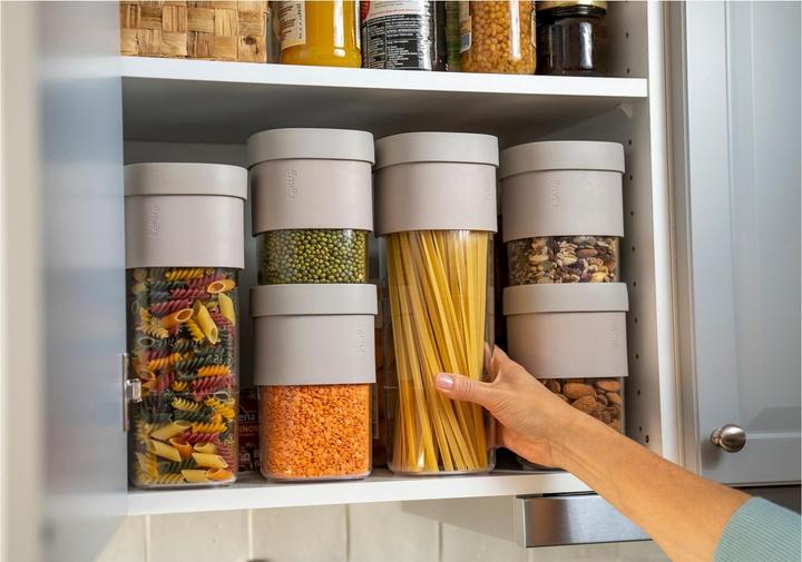 Produktbild Lékué Flip Aufbewahrungsboxen Set beige, 5-tlg. (0.85 l)