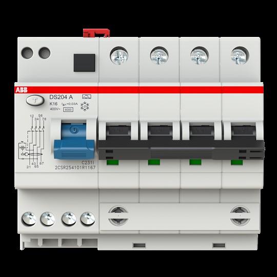 Immagine prodotto ABB STOTZ-KONTAKT FI/LS combinazione 4-p., B16, 30mA DS204A-K16/0,03