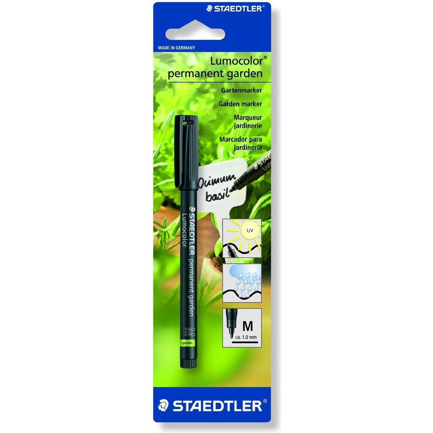 Staedtler, Marker, Gartenmarker Lumocolor M (Schwarz, 1 mm, 1 x)