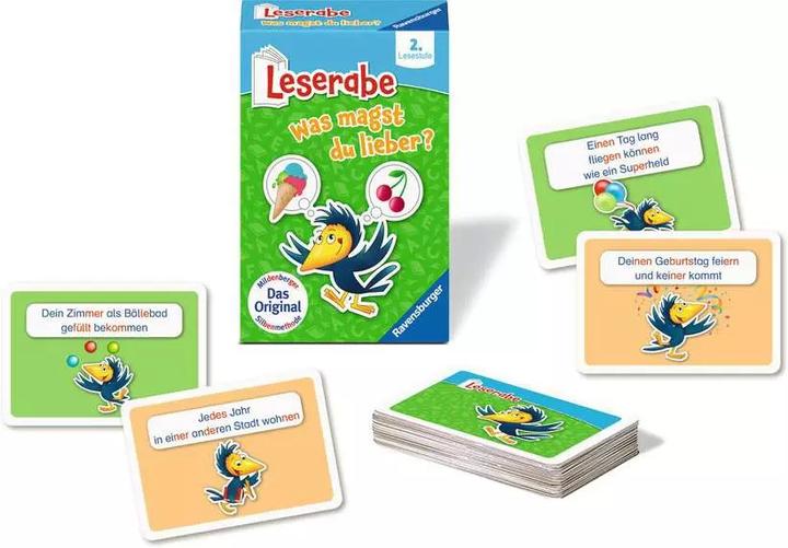 Immagine prodotto Ravensburger 23497 - Lesabe - Cosa preferisci? - Gioco di carte per imparare a leggere divertendosi - 2a (Tedesco)