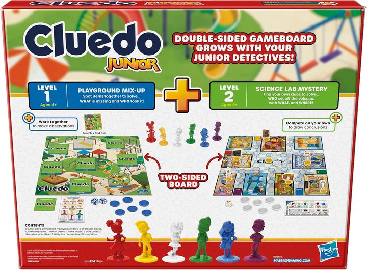 Productafbeelding Hasbro Gaming Cluedo Junior 2-in-1 Brettspiel (Engels, 2 - 6 Spelers)