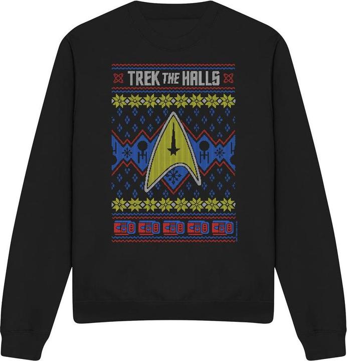 Produktbild Trek the Halls Ugly Sweatshirt weihnachtliches Design (S)