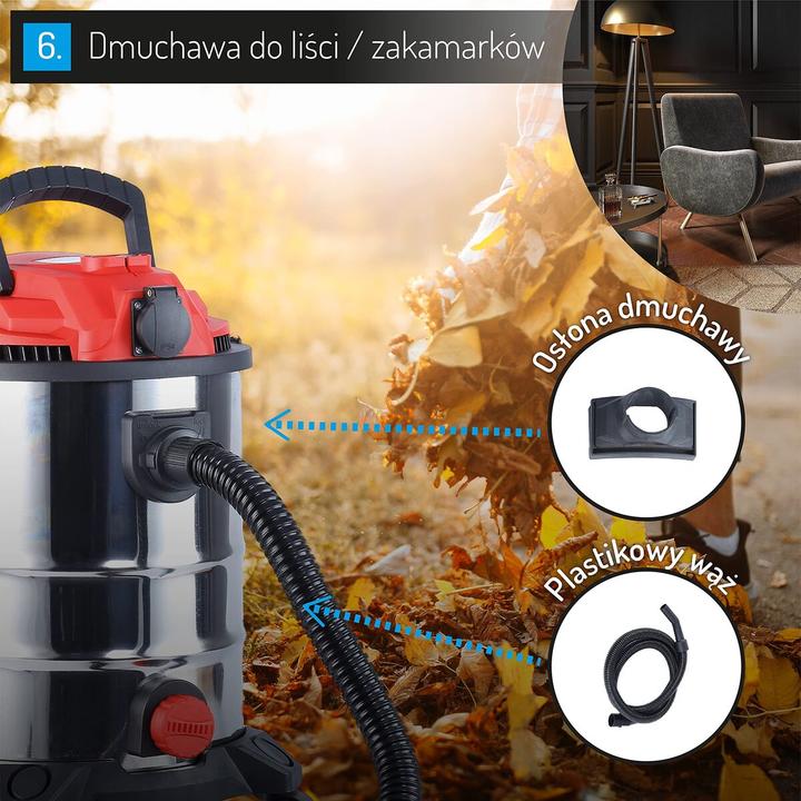 Actual product image Camry CR 7045 industrial vacuum cleaner stainless steel