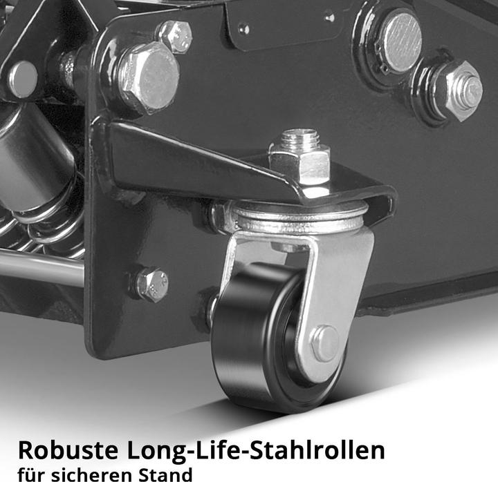Produktbild Stahlwerk Hydraulischer Rangierwagenheber mit Druckprüfer Reifenprofilmesser Kniekissen Handschuhe