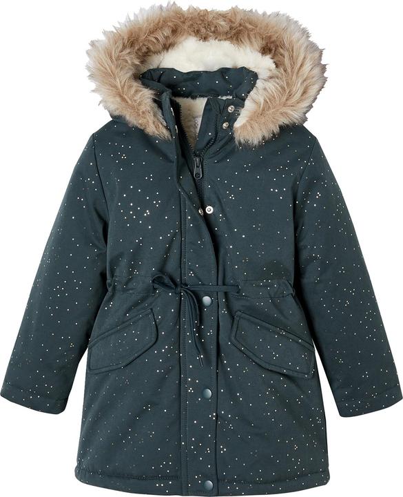 Produktbild Vertbaudet Warme Mädchen Winterjacke mit Glitzer und Webpelz, Recycling-Wattierung (158)