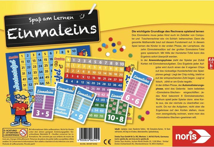 Actual product image Noris multiplication tables calculating to 100 (German)