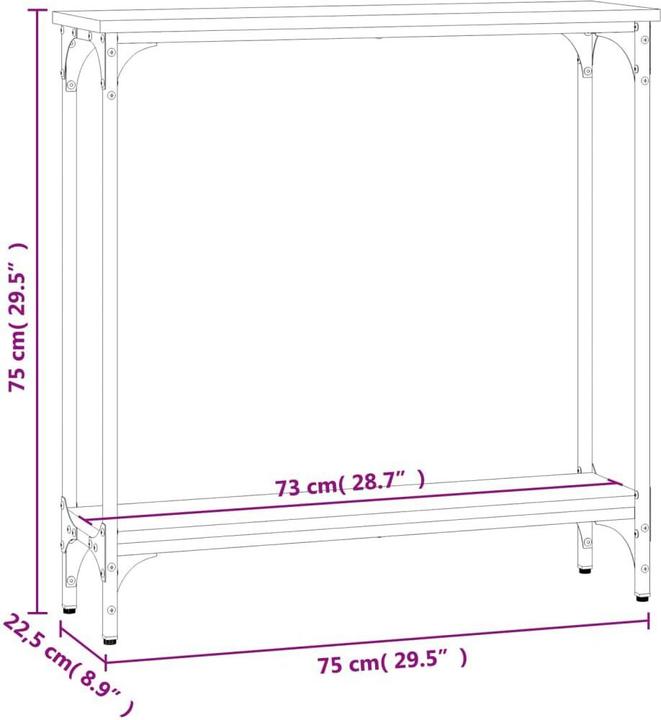 Actual product image vidaXL Konsolentisch (22.50 x 22.50 x 75 cm)