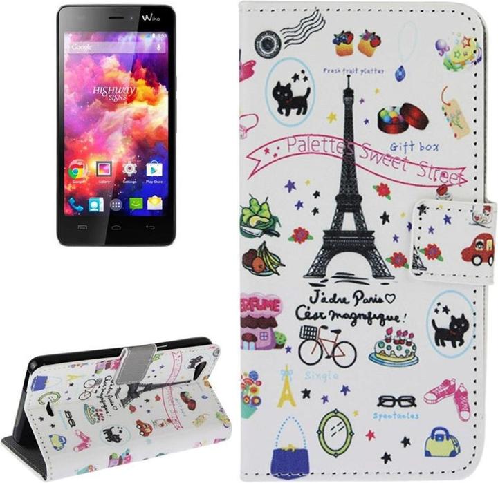 Produktbild König Design Schutzhülle Handytasche (Flip Quer) für Handy Wiko Highway Signs Motiv Eiffelturm (Wiko Highway Signs)