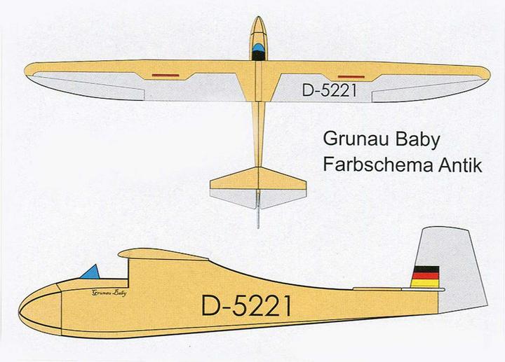 Actual product image Pichler Grunau Baby Antique 2500 mm ARF (Glider)