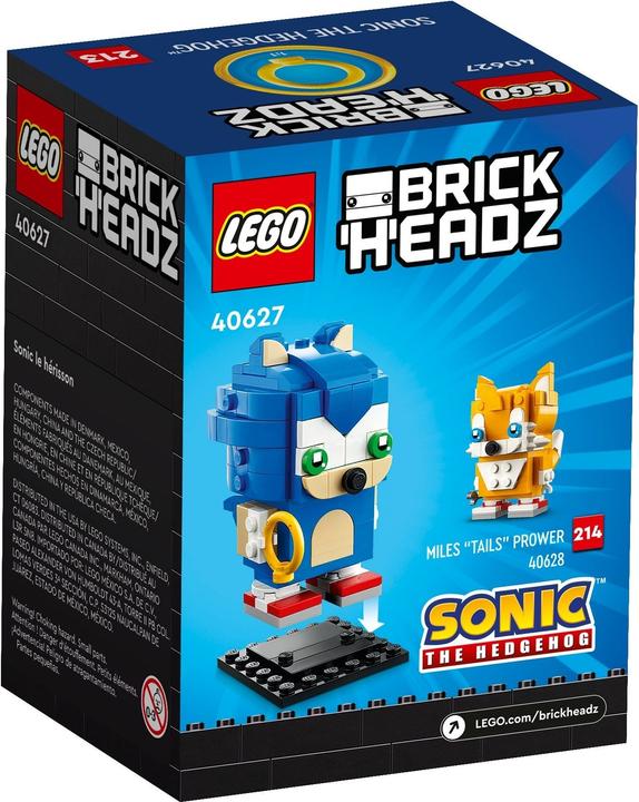 Actual product image LEGO Brickheadz Sonic the Hedgehog (40627, LEGO Brickheadz)