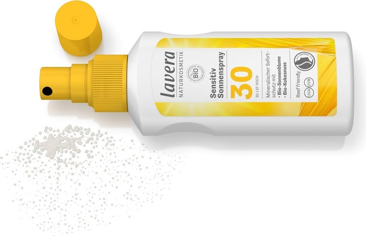Actual product image Lavera Sensitive sun spray, SPF 30, 100ml (Sun spray, SPF 30, 100 ml)