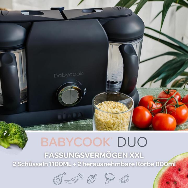 Actual product image Beaba 4-in-1 Baby Food Processor with Steam Cooking, Blending, Defrosting, Warming and Dual Bowls