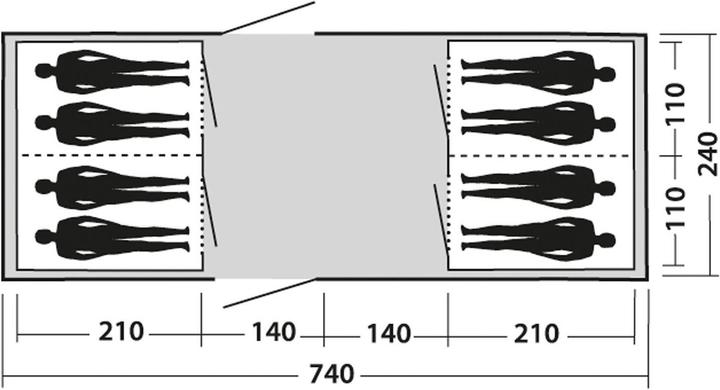 Actual product image Easy Camp Huntsville 800 Tent (Tunnel tent, 8 persons)