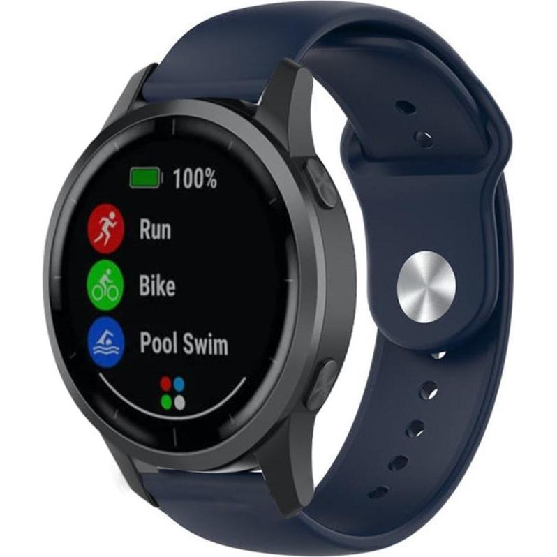 Thumbnail - Strap-it Sportarmband (22 mm, Silikon, vivoactive 4), Uhrenarmband, Blau