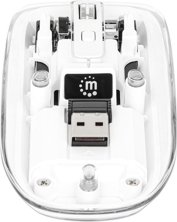 Actual product image Manhattan MH Transparent 4D mouse, White