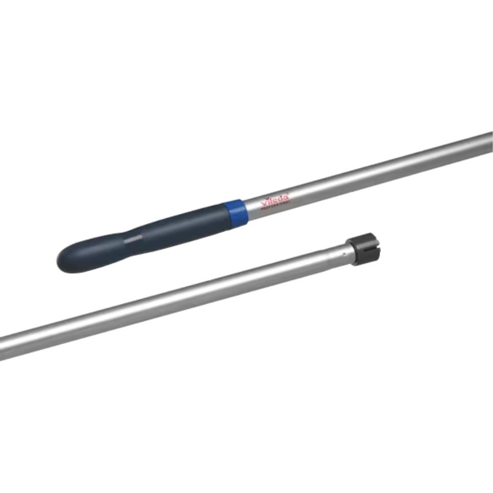 Vileda Stiel Supermop 100838 138cm metallic grau (100838), Reinigungsutensil, Grau