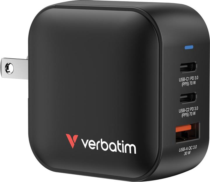 Image du produit Verbatim Mini GaN 3 Port Charger (70 W)