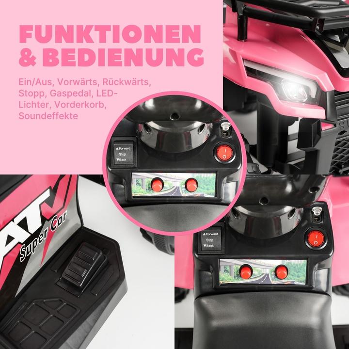 Actual product image Hermex Elektro-Quad für Kinder Kinderfahrzeug Elektrofahrzeug Spielzeug ATV (6 V)